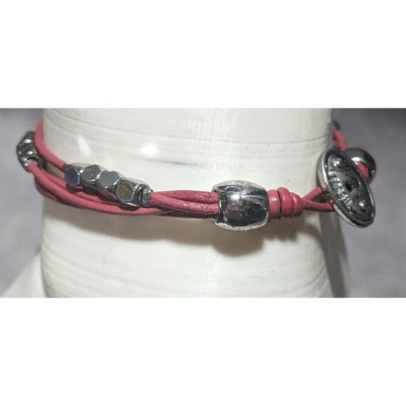 Fossil Pink And Silver Beaded Bracelet - Picture 5 of 5